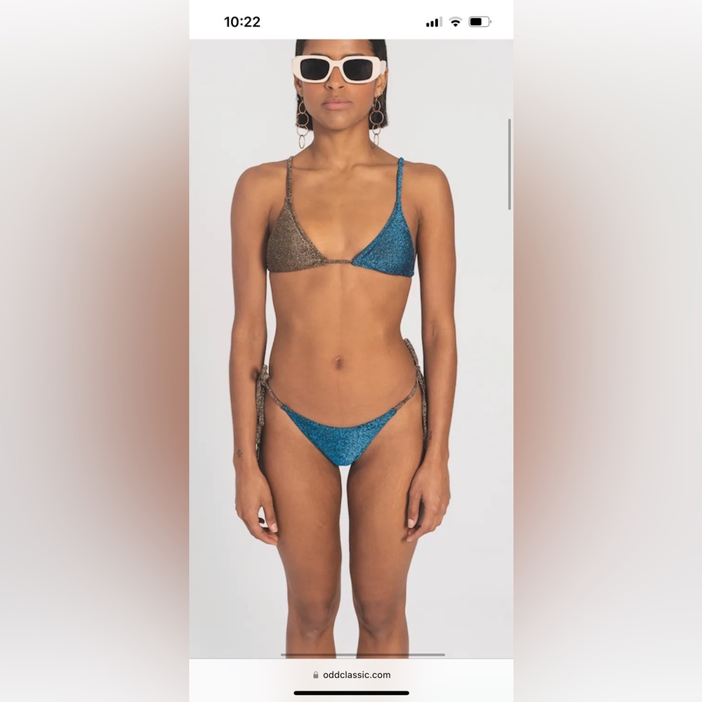 NWT Odd Classic bikini never worn. Top was $31 and bottoms were $29.